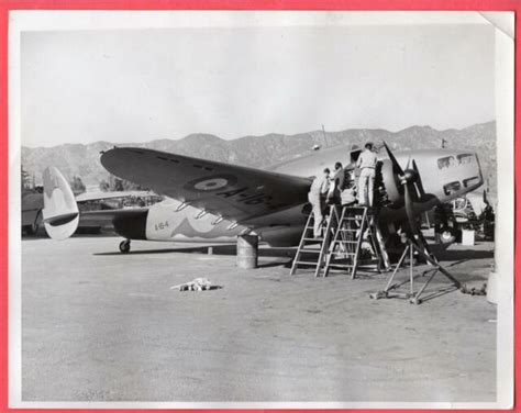 1939 Raf Lockheed Hudson Bomber Burbank Lockheed Plant 7x9 Original