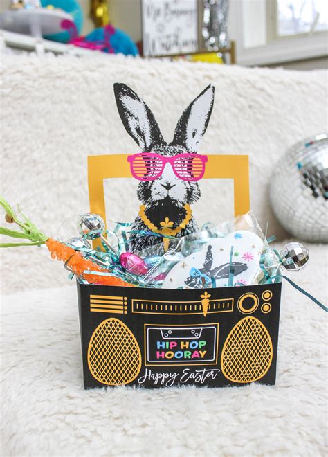 Hip Hop Easter Basket Printable Hip Hop Bunny Easter Etsy