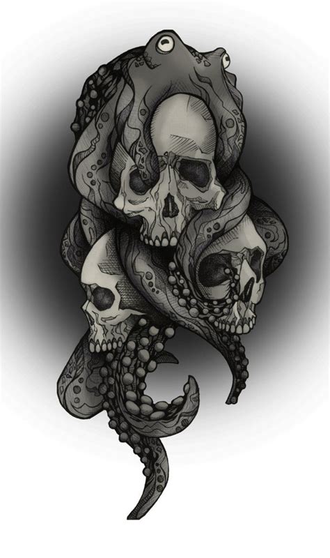 Octoskull Tattoo Design Octopus And Skull Tattoo