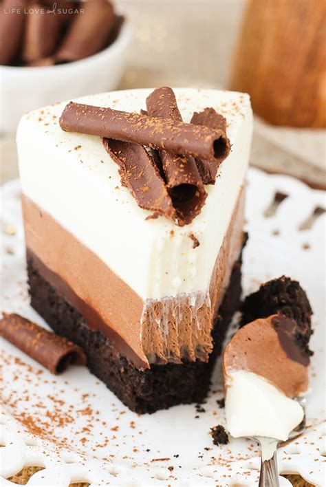 Chocolate mousse was one of the very first recipes i tried to make, way back when i was a middle schooler. Triple Chocolate Mousse Cake - Life Love and Sugar