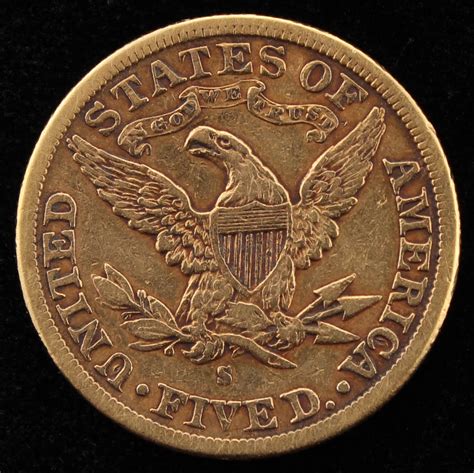 1886 S Liberty Head 5 Five Dollar Gold Coin Pristine Auction