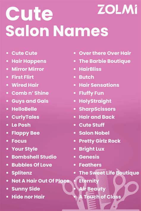 53 Cute Salon Name Ideas Find The Cutest Names For You