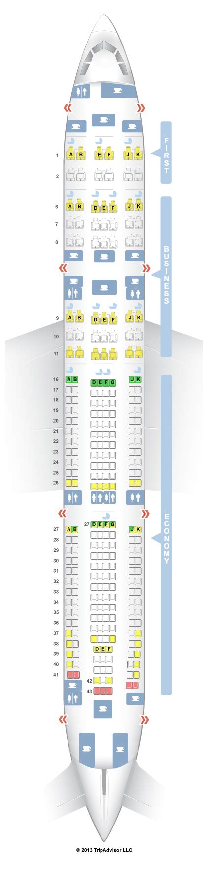 Seatguru Seat Map Emirates Airbus A340 300 343