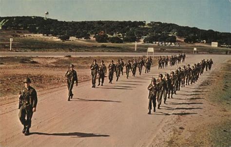 Fort Ord Trainees On A Road Headed For Exercise California Postcard