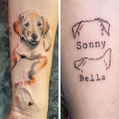 40 Minimalistic Dog Tattoo Designs And Ideas Four Paw Square Black