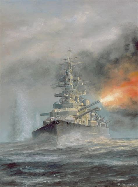 Bismarck Painting By Krzysztof Grzywacz