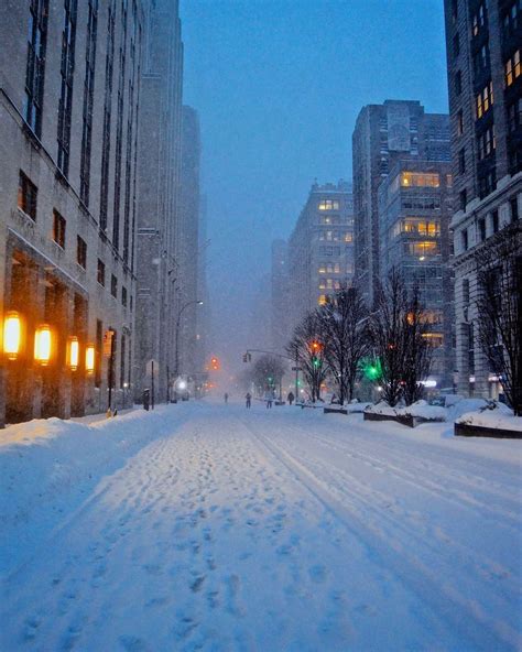 Snowy City New York Christmas New York Winter Winter Scenery