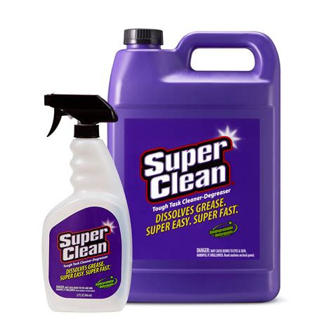 Super Clean Cleaner Degreaser 1 Gallon & 32oz Plastic Dilution Bottle ...