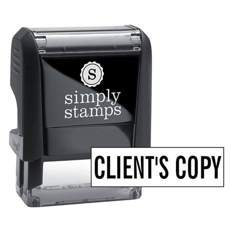 Clients Copy Narrow Bold Office Rubber Stamp Simply Stamps