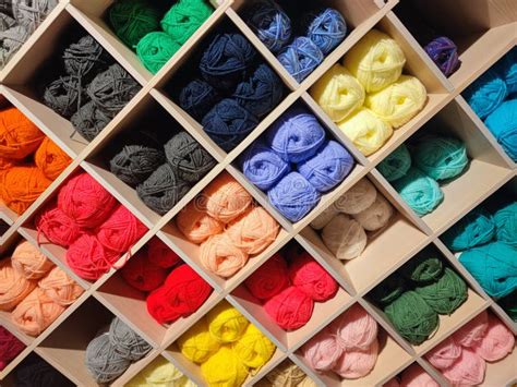 Many Different Varoius Colors Wool Ball Clews Stock Photo Image Of