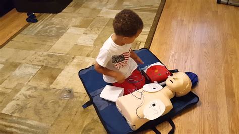 2 Yr Old Jayden Shows How To Do Cpr And Aed Youtube