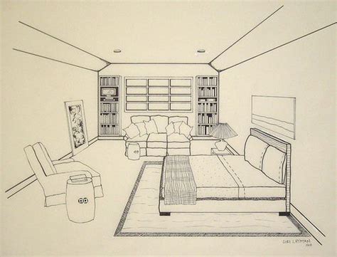 Bedroom Drawing Point Perspective Unique Picture Point Perspective