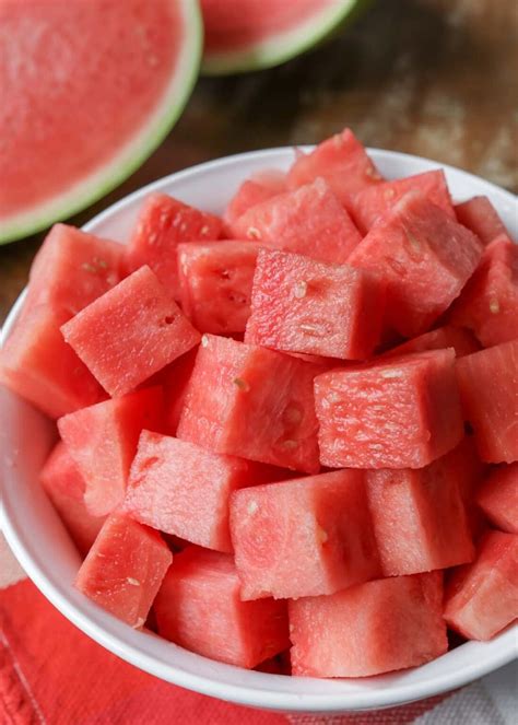 How To Cut A Watermelon Into Cubes Sticks Triangles Lil Luna