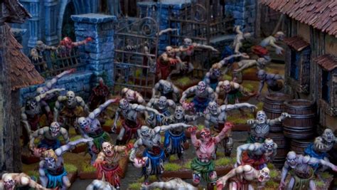 28mm Undead Miniature Mini Zombie Horde Set Of 7 Miniatures For