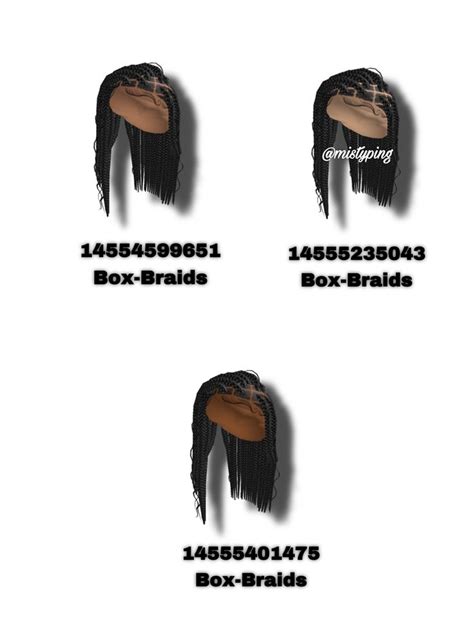 New Box Braids Hair Codes In 2023 Black Hair Roblox Pretty Braided