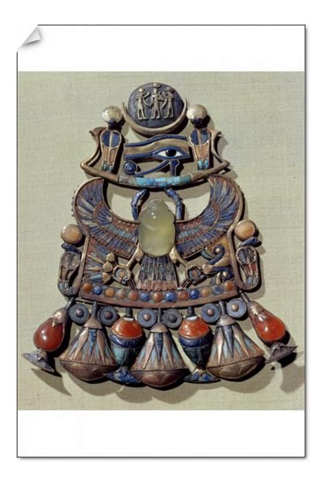 Print Of Pectoral With A Bird Scarab From The Tomb Of Tutankhamun C