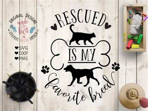 Pet Rescue Cut File In Svg Dxf Png Pet Rescue Printable Etsy