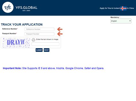 Vfs Global Track Your Application