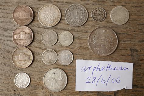 A Selection Of Silver Coins From Around The World United Kingdom