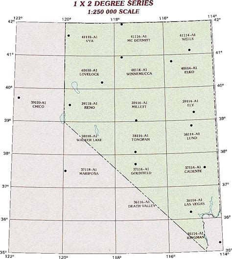 Nevada Topographic Index Maps Nv State Usgs Topo Quads 24k 100k 250k