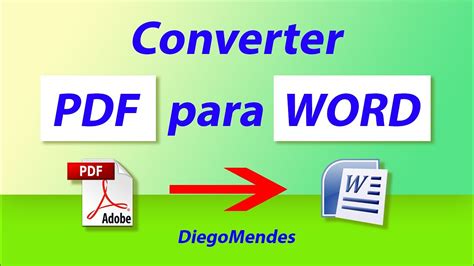 Converter Pdf Para Word Doc Online Youtube
