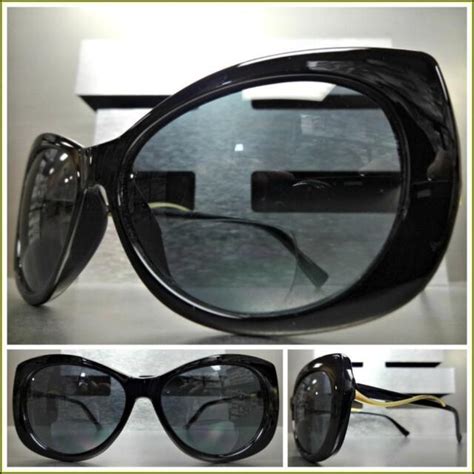 Womens Designer Retro Cat Eye Style Bifocal Sun Glasses Readers Black Gold Frame Ebay