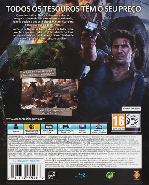 Uncharted 4 A Thiefs End 2016 Playstation 4 Box Cover Art Mobygames