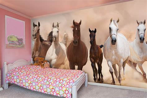 Idea For Horse Bedroom With Wall Mural Horse Themed Bedrooms Horse