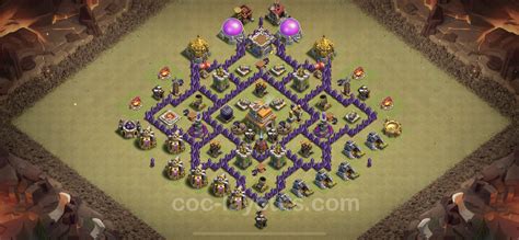 Best War Base Th7 With Link Anti Air Dragon Town Hall Level 7 Cwl