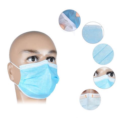 50 X Disposable Medical Dustproof Surgical Face Mouth Masks Ear Loop