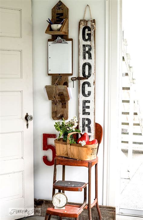 Reclaimed Wood Message Centre And Nagging Grocery Sign