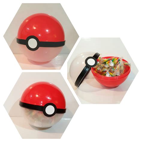 Pokemon Party 6 Pokeball Favor Containers Pokeball Party Favor