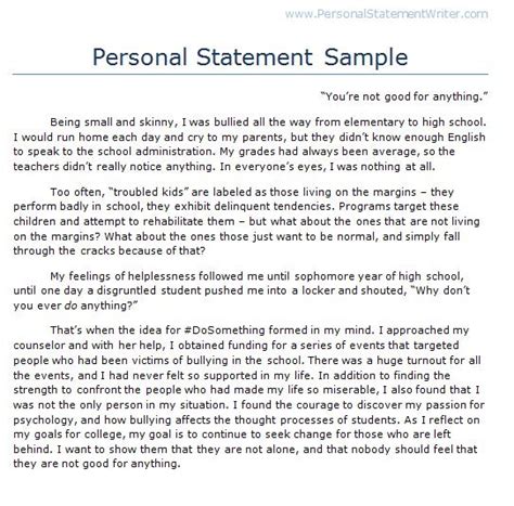 3 Successful Graduate School Personal Statement Examples Pr How To