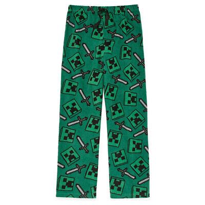 Minecraft Pajama Pants Lounge Pants Fleece Pajama Pants Green Boy Size Ebay
