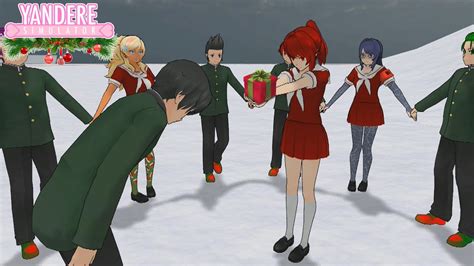 Ayano Offre Un Cadeau De Noel A Senpai Yandere Simulator Défis Pose