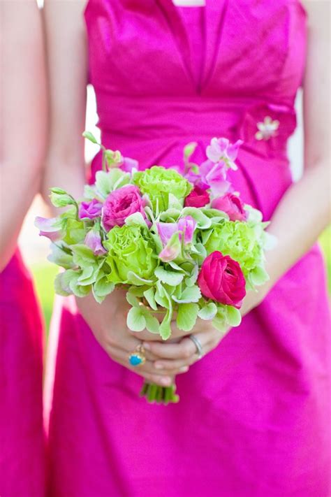 17 Best Images About Hot Pink And Green Bouquets On Pinterest Hot