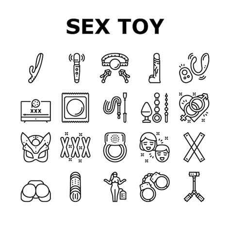 Premium Vector Sex Toy And Sexy Accessories Icons Set Vector