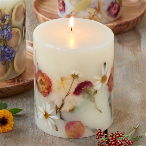 Decorative Rose Scented Candle White Flower Farm