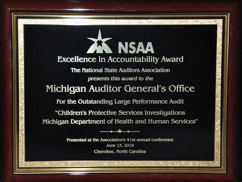 Awards And Recognition Michigan Office Of The Auditor General