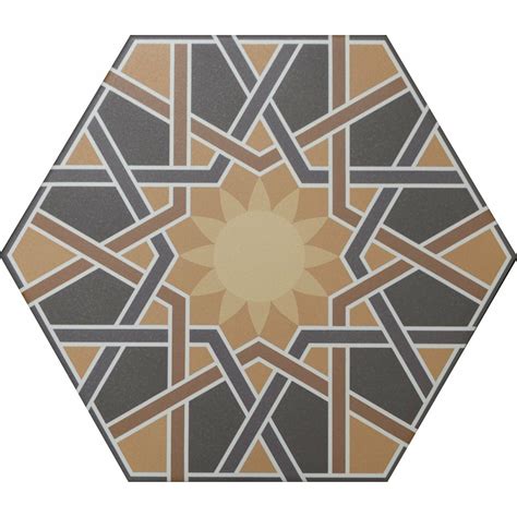 Andalucia Hexagon Patterned Porcelain Wall And Floor Tiles