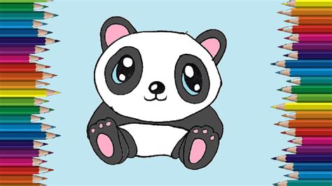 How To Draw A Cute Panda Easy Baby Panda Drawing Step By