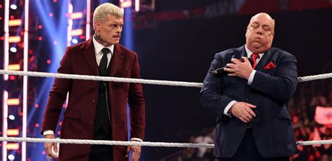 Backstage News From Paul Heyman And Cody Rhodes Wwe Raw Segment