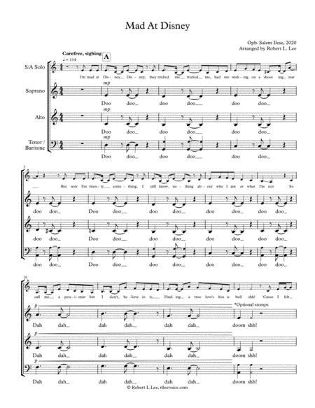 I'm mad at disney, disney, they tricked me, tricked me e e e e c e c e e b e b. Disney Medley Music Sheet - musicsheets.org