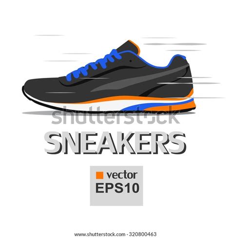 Vector Running Shoes Sneakers Stock Vector Royalty Free 320800463