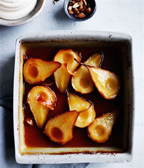 Roast Pears With Maple Syrup And Vanilla Crème Fraîche Recipe Recipe