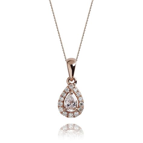 Tiffany co platinum and pear shape diamond elsa peretti diamonds by the yard pendant necklace rings jewelry simple pear shaped diamond diamond infinity necklace. 18ct Rose Gold Pear Shape Diamond Pendant | Pravins Jewellers