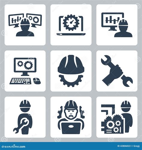 Engineering Vector Icons Stock Vector Illustration Of Hard 42806022