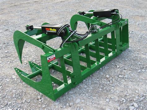 72″ Dual Cylinder Root Bucket Grapple Attachment Fits John Deere Loader