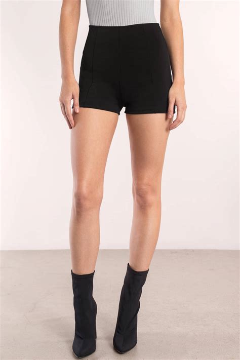 Set The Trend With Black High Waisted Shorts Fashionarrow Com