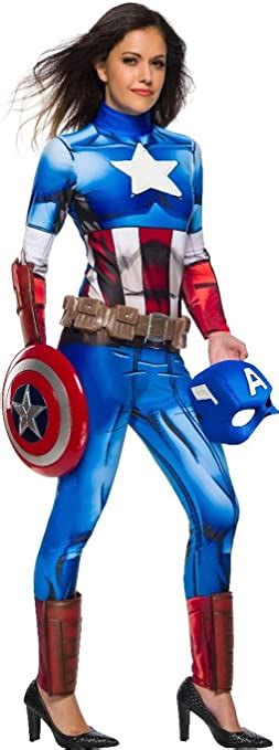 Rubies Damen Marvel Universe Womens Captain America Costume And Mask